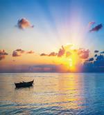 Rising Sun Sea Maldives