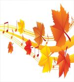 Dried Leaves Musical Notes