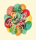 Grunge Typo Birthday artwork
