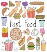 Fast Food Lettering Doodle