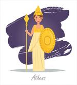 Calligraphic Lady in Armour