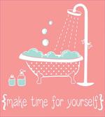 Tub with Inspirational Saying