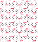Flamingo Birds Polka Dots
