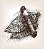 Tobacco Leaves Sketch Art artwork