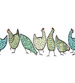 Farm Hen with Ornaments