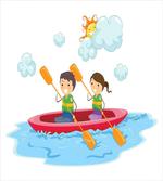 Riding a Kayak