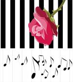 Red Rose on the Piano artwork
