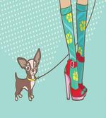 Funny Socks Heels Puppy