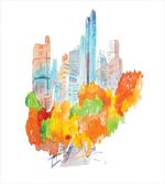 Watercolor Autumn Art