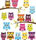 Patchwork Style Owls