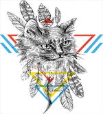 Ink Sketch Style Cat