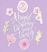 Spring Theme Funny Floral