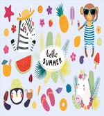 Vacation Monkey Zebra Sunny artwork