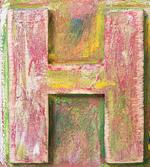 Alphabet Wooden H Sign