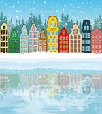 Christmas Houses Sea