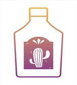Ombre Outline Bottle Cactus