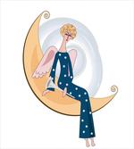 Girl with Trumpet Moon