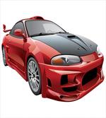 Red Dragster Automobile