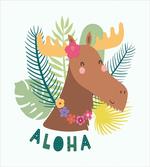 Flourish Happy Moose Aloha
