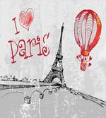 Paris Hot Air Balloon artwork