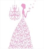 Princess with Butterflies Gown