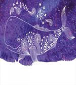 Watercolor Fish Floral artwork