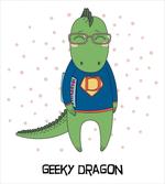 Nerd Dragon and Comic Book