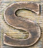 Wooden Block S Font