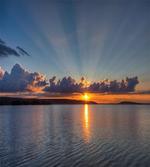 Sunset over Lake Horizon artwork