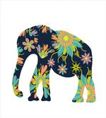 Oriental Floral Elephant