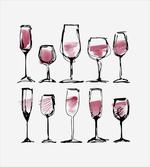 Sketch Wine Glasses