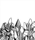 Hatched Crystals Drawing