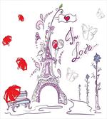 Doodle Romantic Paris