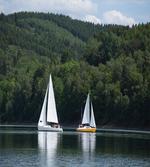 Sailboats on a Lake