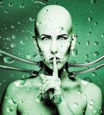 Robot Girl in Glass