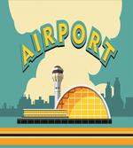 Nostalgic Airport Building artwork