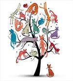 Cat Tree with Kittens