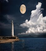 Old Lighthouse by Sea