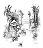 Sketchy Drawn Holiday Paradise