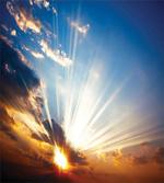 Sunbeams in Sky Scenery