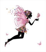 Floral Dressed Angel