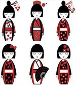 Geisha Dolls Folkloric