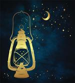 Magic Oil Lantern at Night
