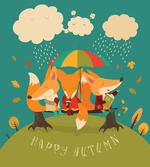 Foxes Umbrella artwork