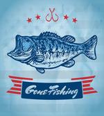Throat Fish USA Flag