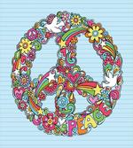 Floral Peace Sign Dove artwork