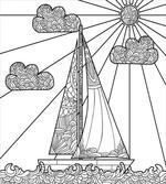 Doodle Boat on Waves