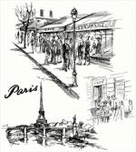 Retro Sketchy Paris