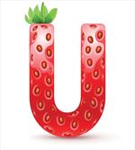 Fresh Fruit Letter U