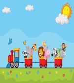 Cartoon Animal Sun